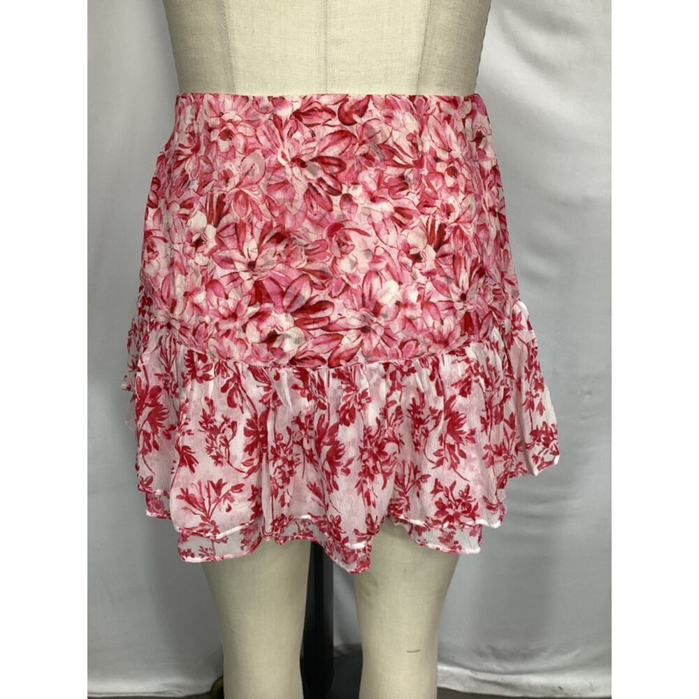 Loveshackfancy 'Rhodes' Pink Silk Skirt Size 2 - Picture 3 of 4
